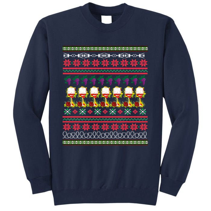 Red Wine Ugly Christmas Tall Sweatshirt