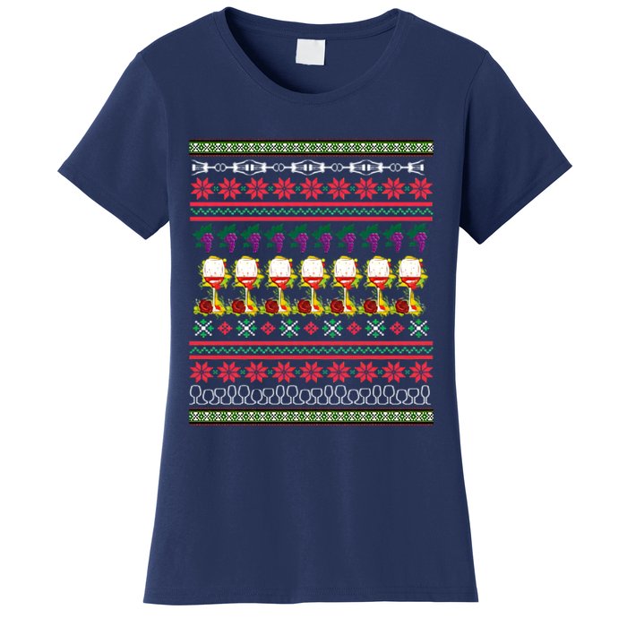 Red Wine Ugly Christmas Women's T-Shirt