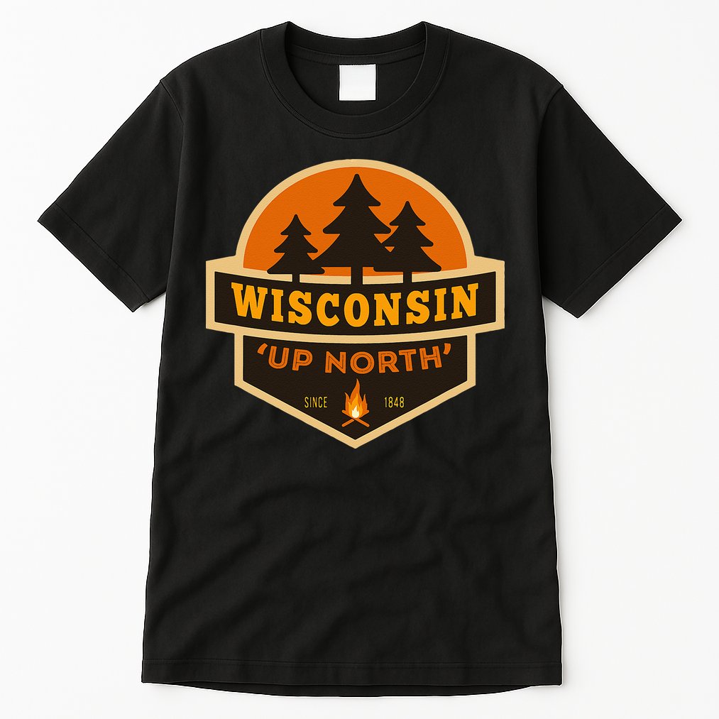 Retro Wisconsin Up North Tall T-Shirt