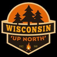 Retro Wisconsin Up North Youth Performance Sprint T-Shirt