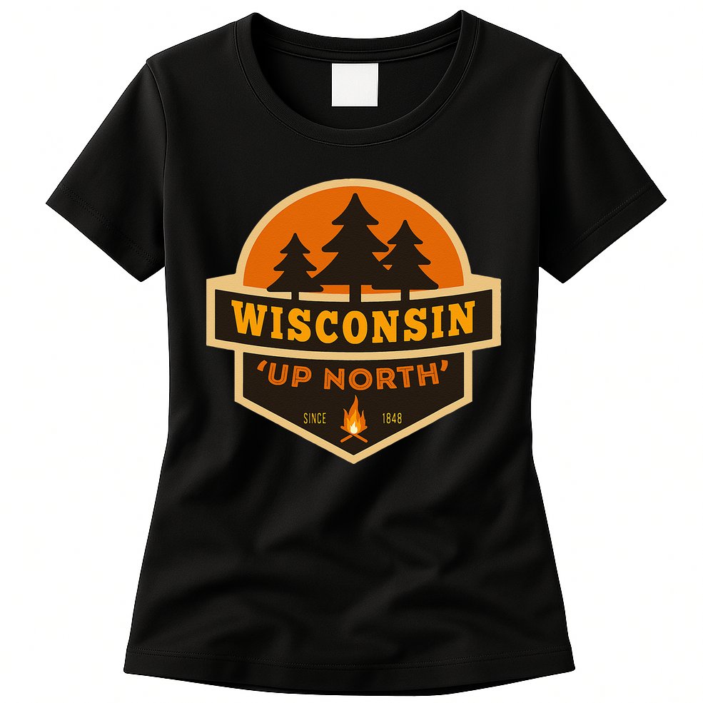 Retro Wisconsin Up North Womens T-Shirt