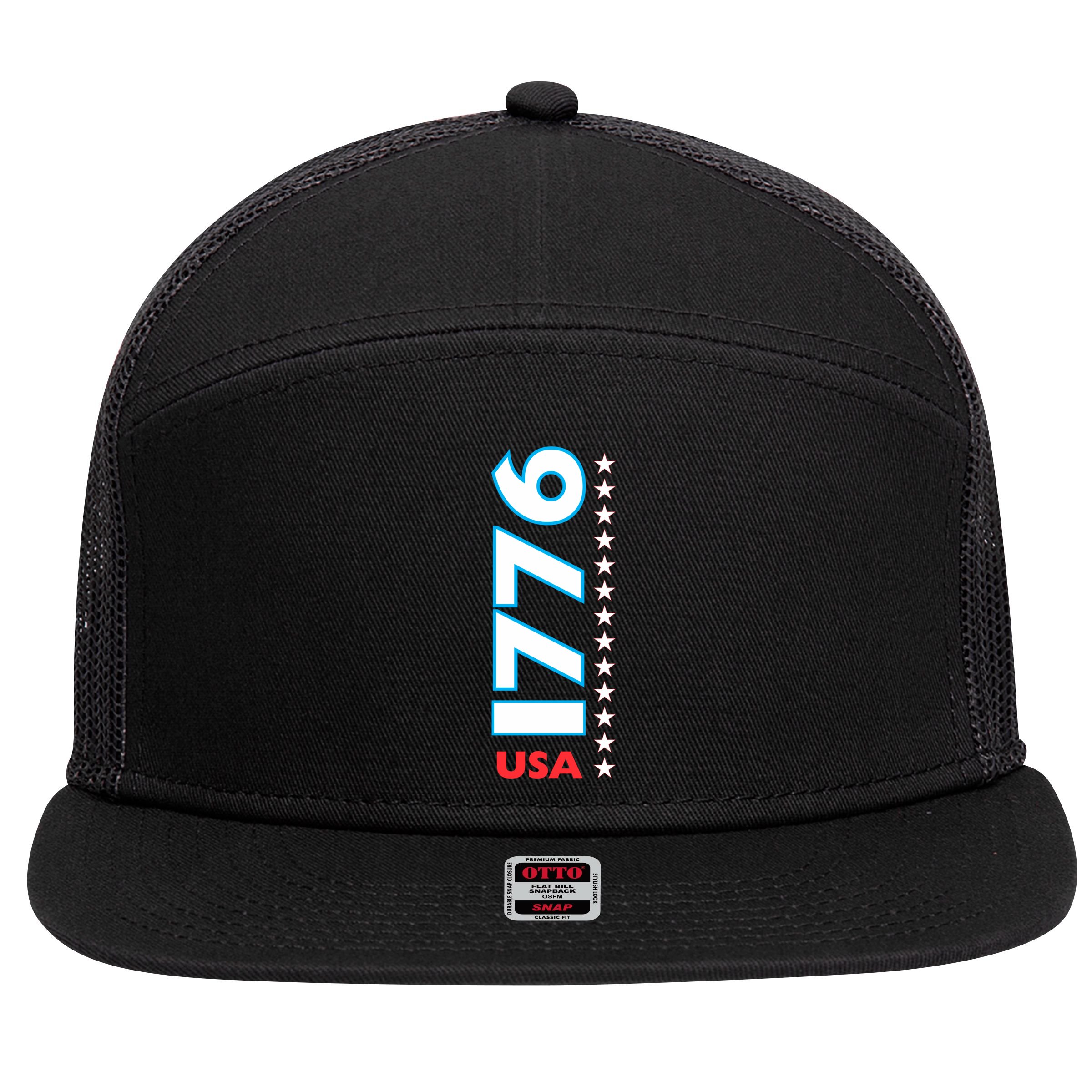 Revolutionary War Usa Patriotic Parade Day Route Funny Gift 7 Panel Mesh Trucker Snapback Hat