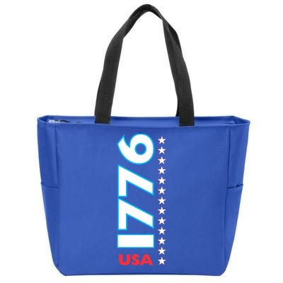 Revolutionary War Usa Patriotic Parade Day Route Funny Gift Zip Tote Bag