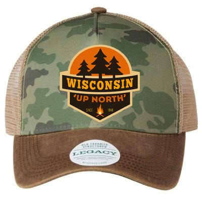 Retro Wisconsin Up North Legacy Tie Dye Trucker Hat