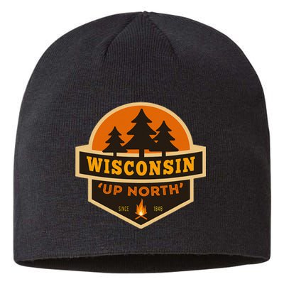 Retro Wisconsin Up North Sustainable Beanie