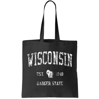 Retro Wisconsin Vintage Sports Tote Bag