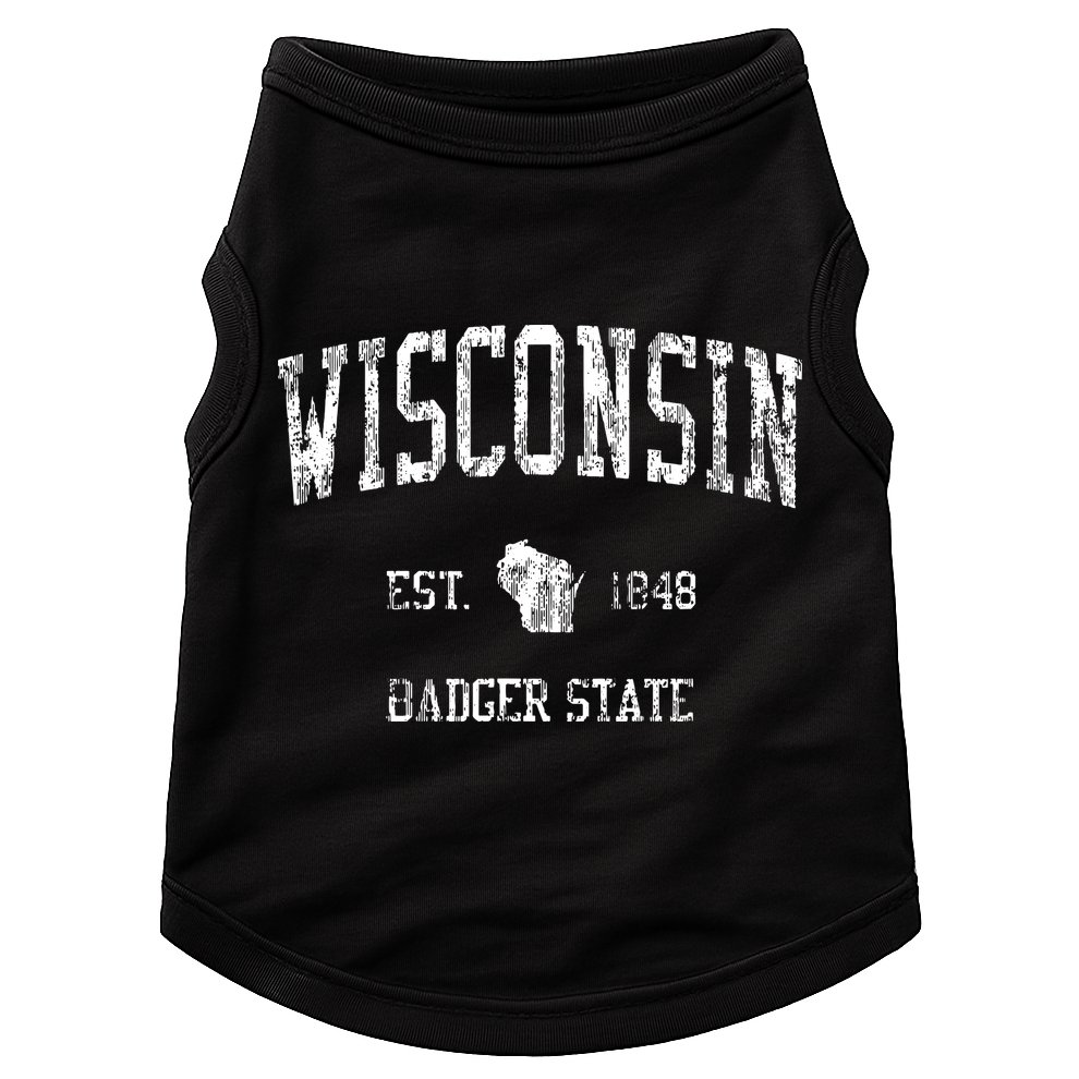 Retro Wisconsin Vintage Sports Design Doggie Tank