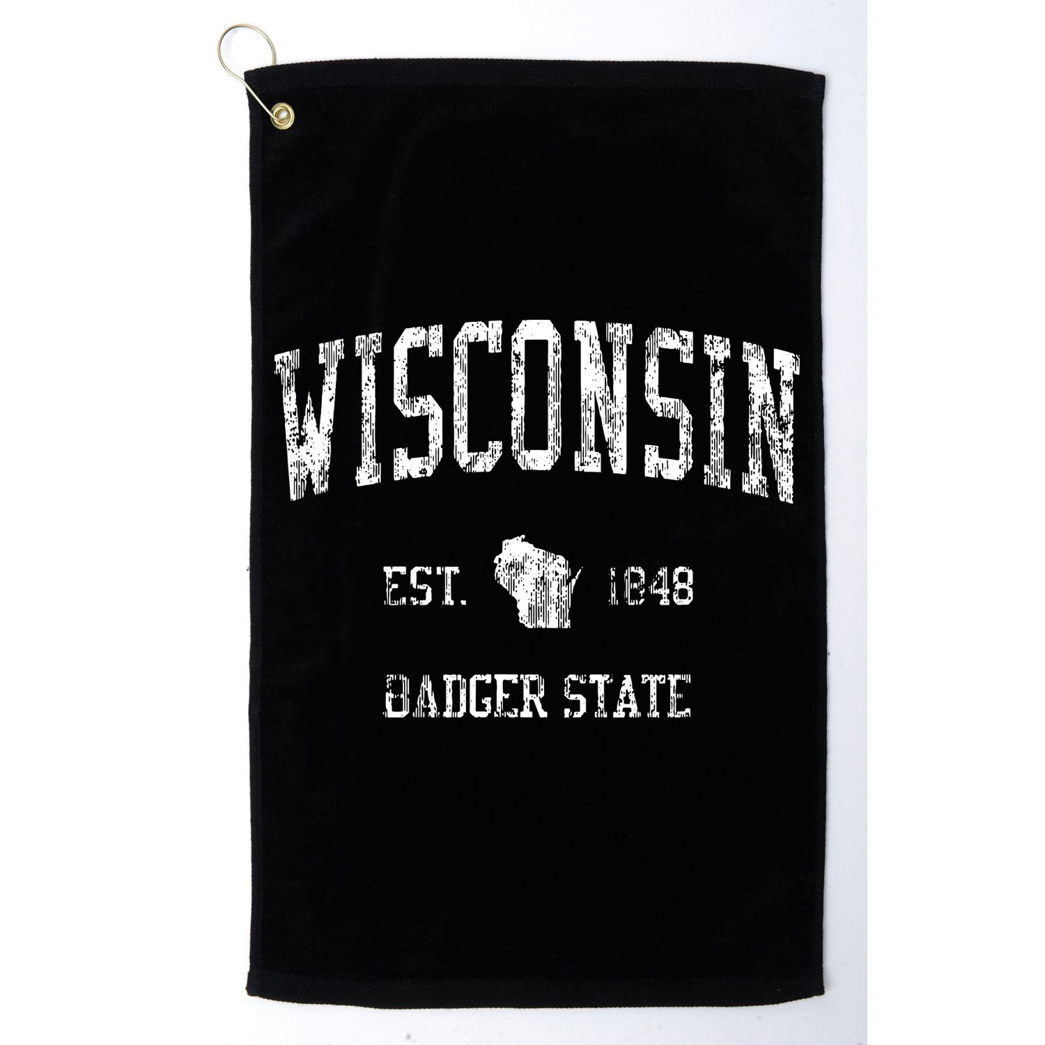 Retro Wisconsin Vintage Sports Design Golf Towel