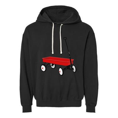 Red Wagon Vintage Toy Garment-Dyed Fleece Hoodie