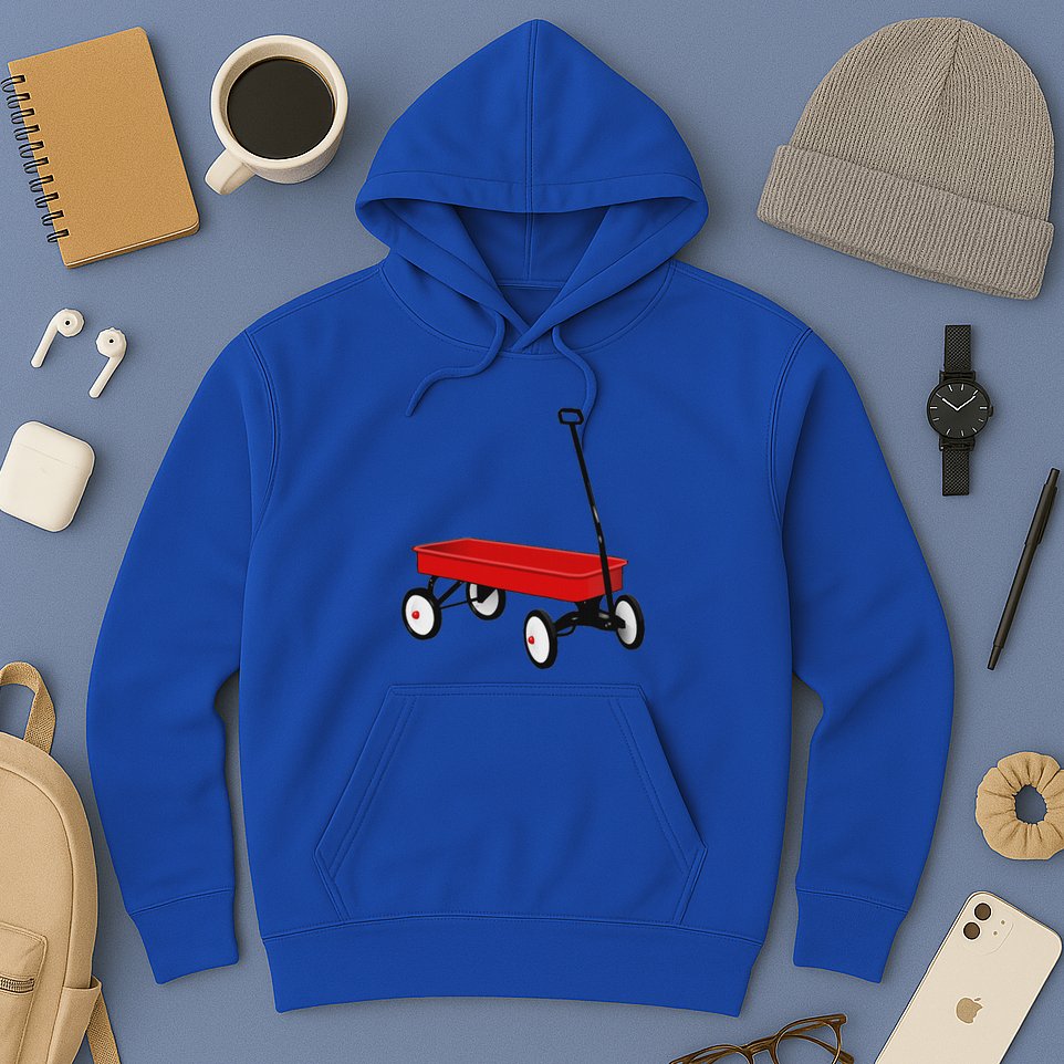Red Wagon Vintage Toy Hoodie