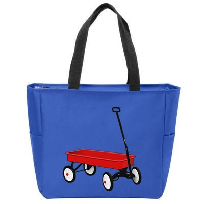 Red Wagon Vintage Toy Zip Tote Bag