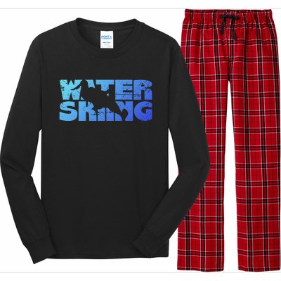 Retro Waterskiing Vintage Water Ski Skiing Sport Waterski Cute Gift Long Sleeve Pajama Set