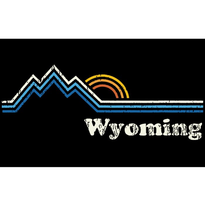 Retro Wyoming Vintage Sunrise Mountains Bumper Sticker