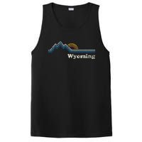 Retro Wyoming Vintage Sunrise Mountains PosiCharge Competitor Tank