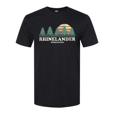 Rhinelander Wi Vintage Throwback Retro 70s Design Softstyle® CVC T-Shirt