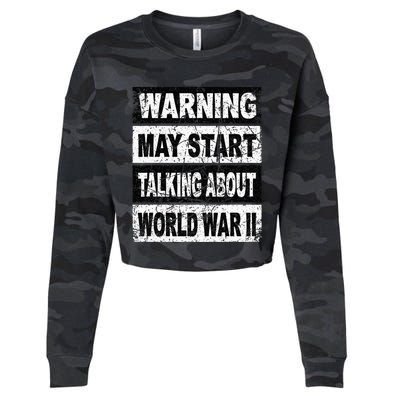 Retro World War Two Ww2 History Teacher Cropped Pullover Crew