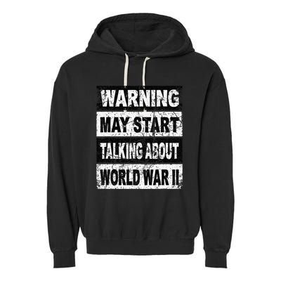 Retro World War Two Ww2 History Teacher Garment-Dyed Fleece Hoodie