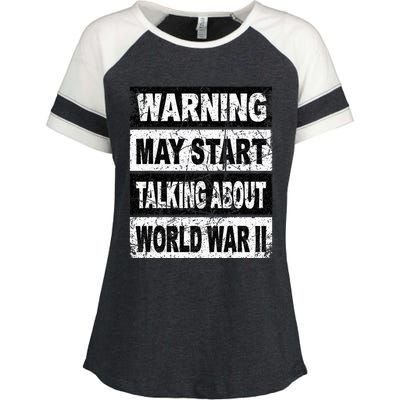 Retro World War Two Ww2 History Teacher Enza Ladies Jersey Colorblock Tee