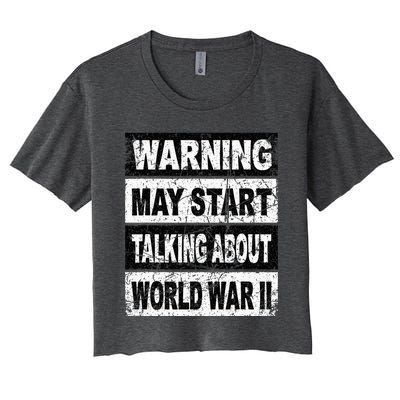 Retro World War Two Ww2 History Teacher Women's Crop Top Tee