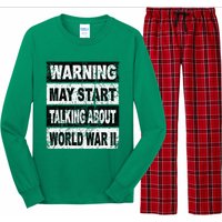 Retro World War Two Ww2 History Teacher Long Sleeve Pajama Set