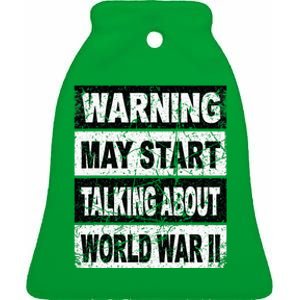 Retro World War Two Ww2 History Teacher Ceramic Bell Ornament