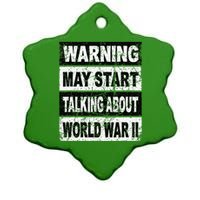 Retro World War Two Ww2 History Teacher Ceramic Star Ornament