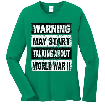 Retro World War Two Ww2 History Teacher Ladies Long Sleeve Shirt