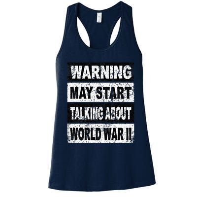 Retro World War Two Ww2 History Teacher Women's Racerback Tank