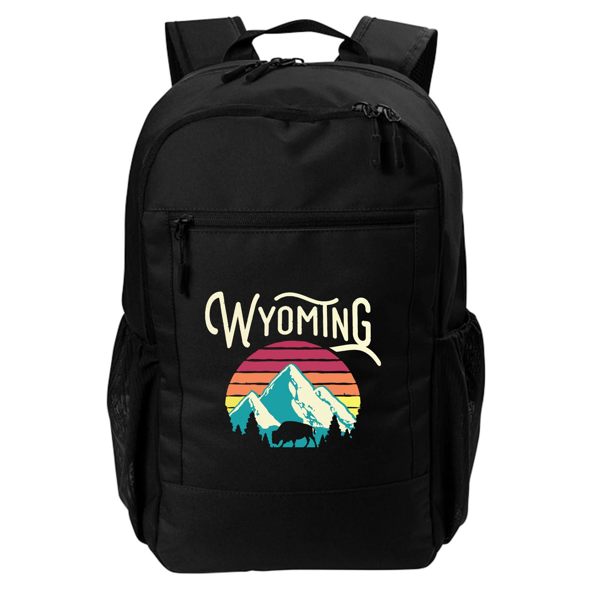 Retro Wyoming WY Mountains State Wildlife Backpack