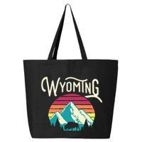 Retro Wyoming WY Mountains State Wildlife 25L Jumbo Tote