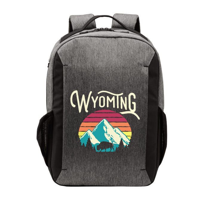 Retro Wyoming WY Mountains State Wildlife Vector Backpack