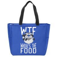 Raccoon Wtf Wheres The Food Funny Animal Raccoon Gift Zip Tote Bag