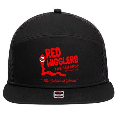Red Wigglers WKRP In Cincinnati 7 Panel Mesh Trucker Snapback Hat