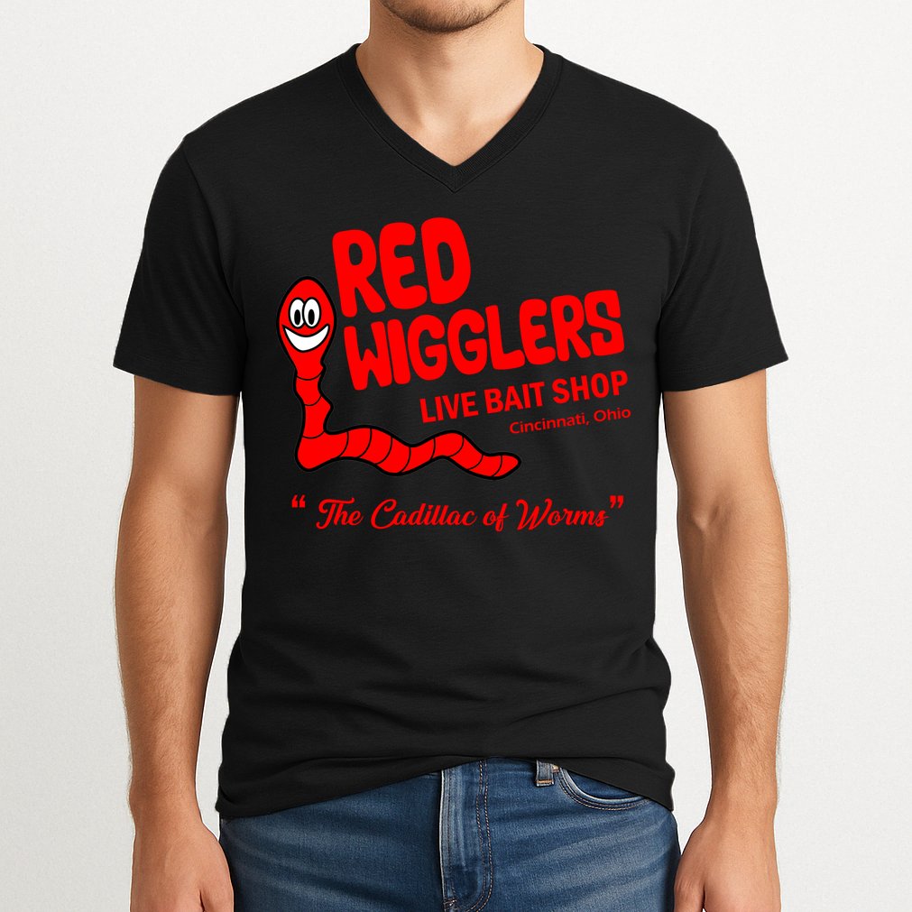 Red Wigglers WKRP In Cincinnati V-Neck T-Shirt