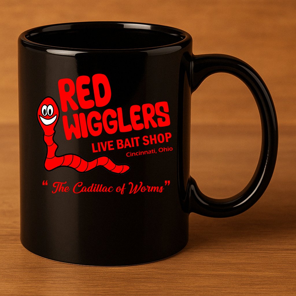 Red Wigglers WKRP In Cincinnati 11oz C Handle Ceramic Mug