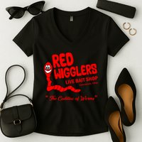 Red Wigglers WKRP In Cincinnati Women's V-Neck T-Shirt