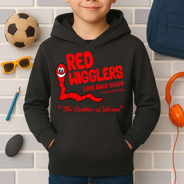 Red Wigglers WKRP In Cincinnati Kids Hoodie