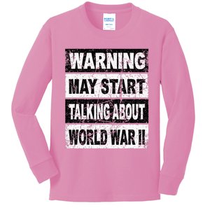 Retro World War Two Ww2 History Teacher Kids Long Sleeve Shirt