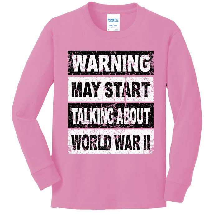 Retro World War Two Ww2 History Teacher Kids Long Sleeve Shirt