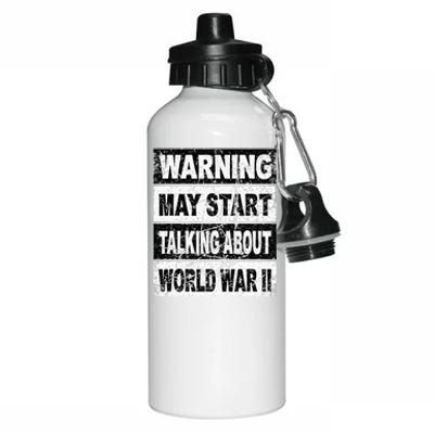 Retro World War Two Ww2 History Teacher Aluminum Water Bottle