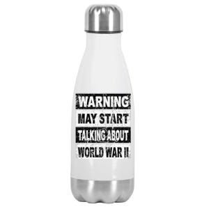 Retro World War Two Ww2 History Teacher Stainless Steel Insulated Water Bottle