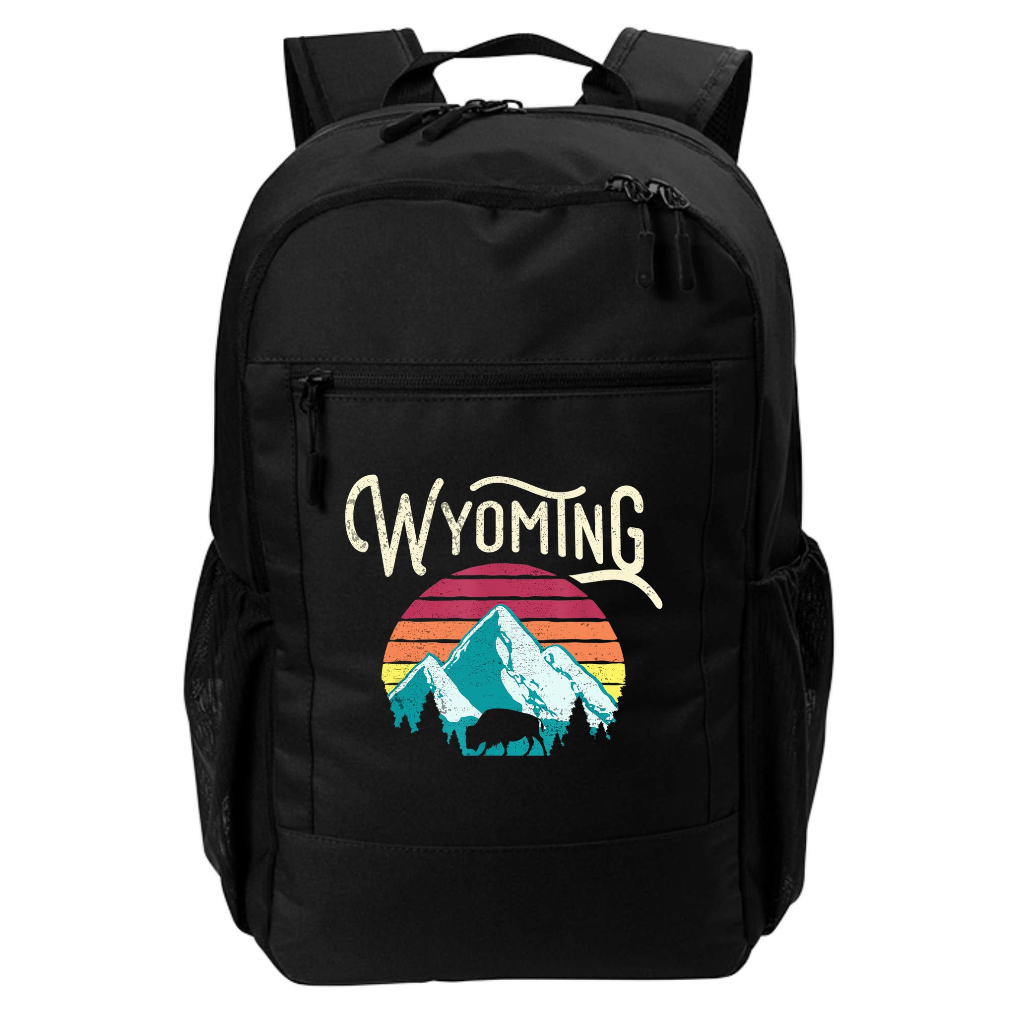 Retro Wyoming, WY Mountains State Wildlife Gift Backpack