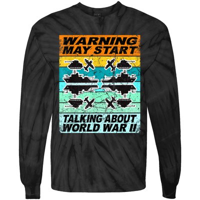 Retro World War 2 Memorabilia World War Ii Ww2 Gear Tie-Dye Long Sleeve Shirt