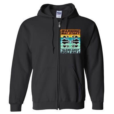 Retro World War 2 Memorabilia World War Ii Ww2 Gear Full Zip Hoodie