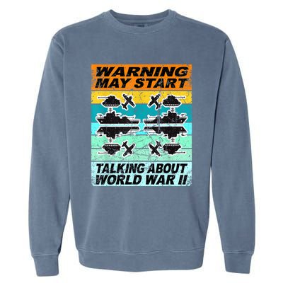 Retro World War 2 Memorabilia World War Ii Ww2 Gear Garment-Dyed Sweatshirt