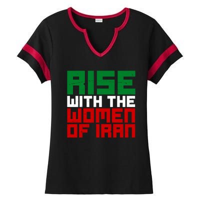 Rise With Women Of Iran Ladies Halftime Notch Neck Tee