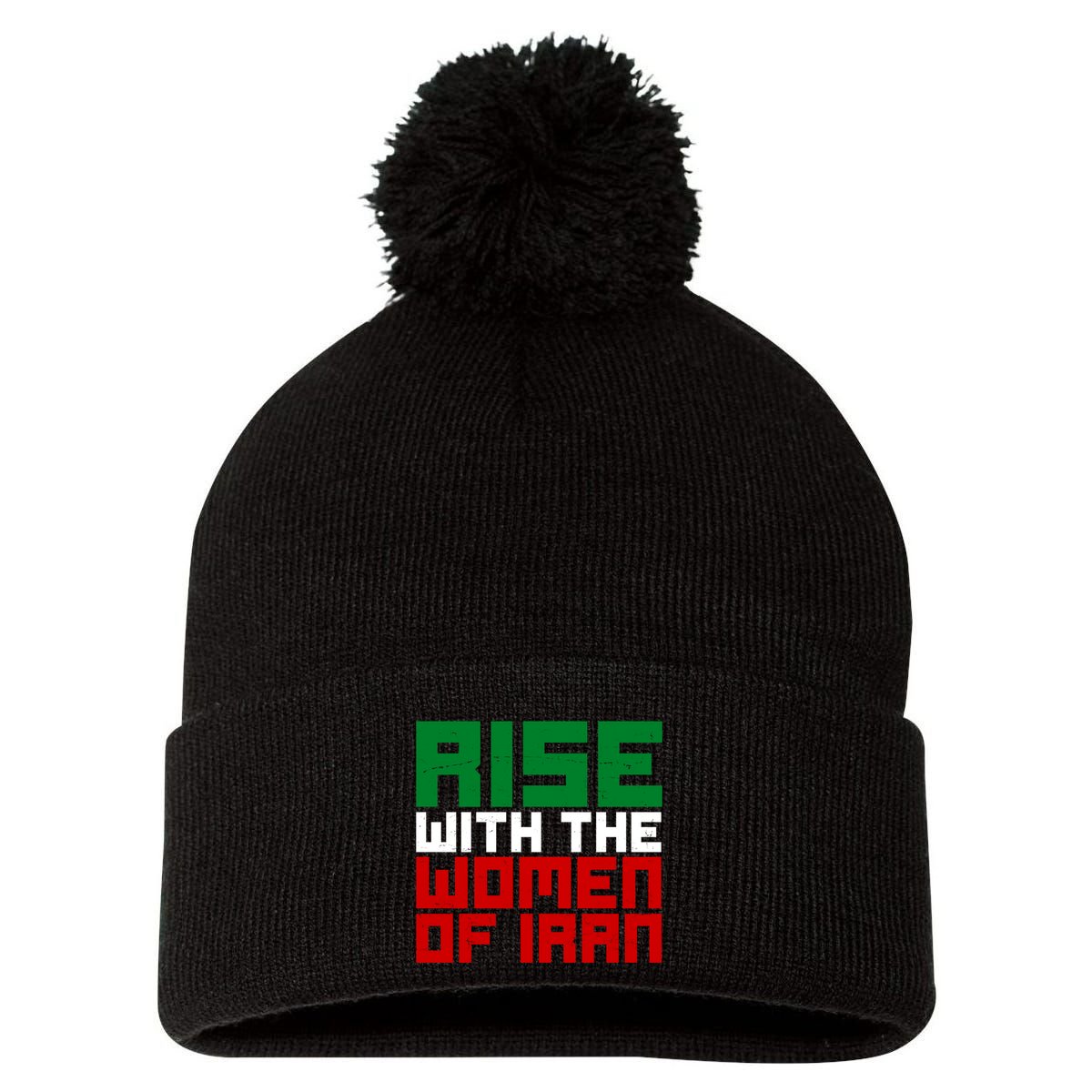 Rise With Women Of Iran Pom Pom 12in Knit Beanie