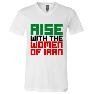 Rise With Women Of Iran V-Neck T-Shirt
