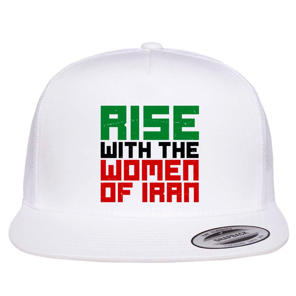 Rise With Women Of Iran Flat Bill Trucker Hat