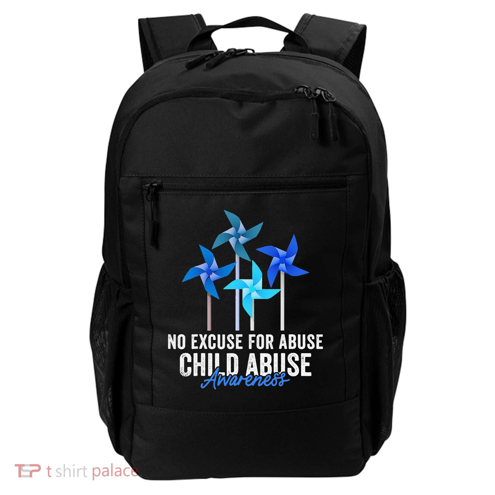Rainbow We Wear Blue Child Abuse Prevention Month Awareness Backpack